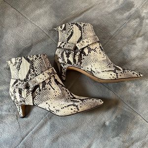 Vince Camuto Leather Faux Snakeskin Booties 8